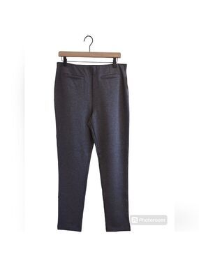 Laura Scott Ponte Pants Large Coal Mine Heather